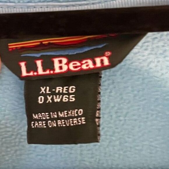 LL Bean Women's Aqua Fleece Pullover 1/4 Zip SZ L-XL - Picture 3 of 5